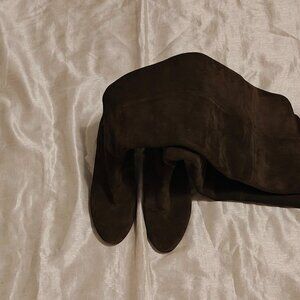 Dolce Vita women's suede grey knee-high boots size7 narrow with back zipper